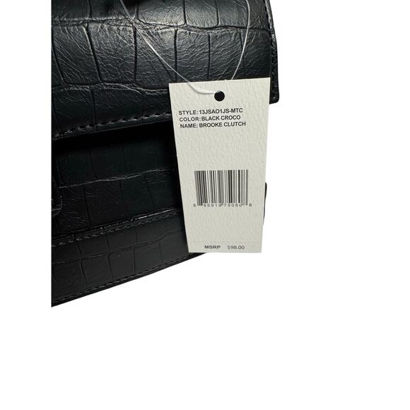 Jessica Simpson Brooke Clutch Python Shoulder Bag With Gold Chain Strap - Picture 5 of 8